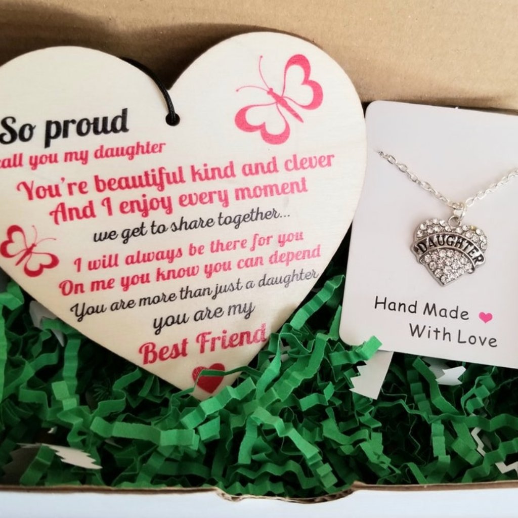 Daughter Necklace Gift Set Daughter Ornament Daughter Valentine Gift Handmade